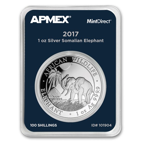 2017 Somalia 1 oz Silver Elephant (MintDirect® Single) 2017 Somalia 1 oz Silver Elephant (MintDirect® Single)